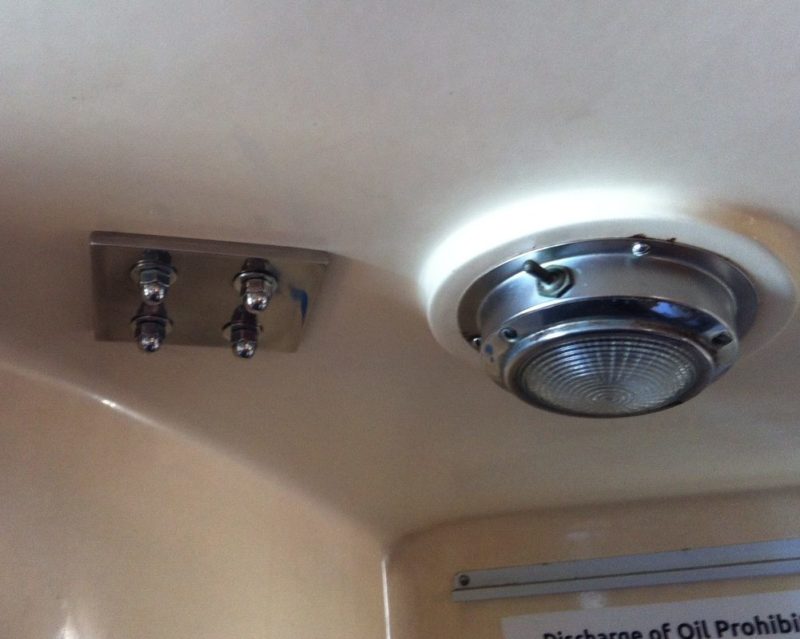 Port backer plate installed